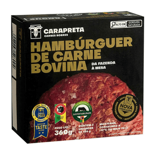 Hambúrguer de Carne Bovina Angus Congelado Carapreta 360g